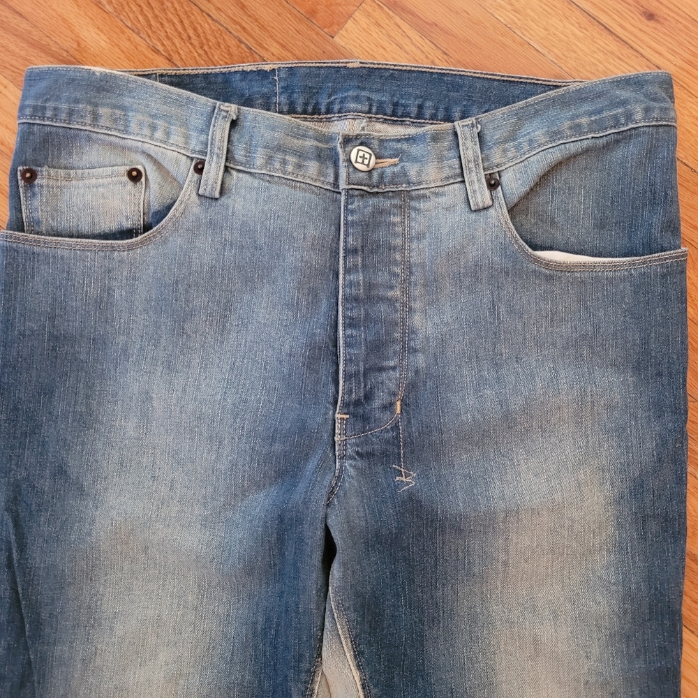 ARITZIA KSUBI ~ Hendrix Flare Two Tone Blue Denim Jeans Sz 31 - Picture 4 of 14